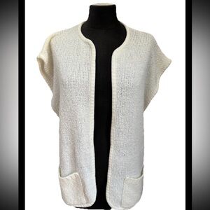 Monrose Women’s White Short Sleeve open‎ sweater 90s/Y2K overlay size Large/XL